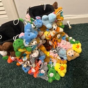Colorful Plush Animal Bracelet Set
